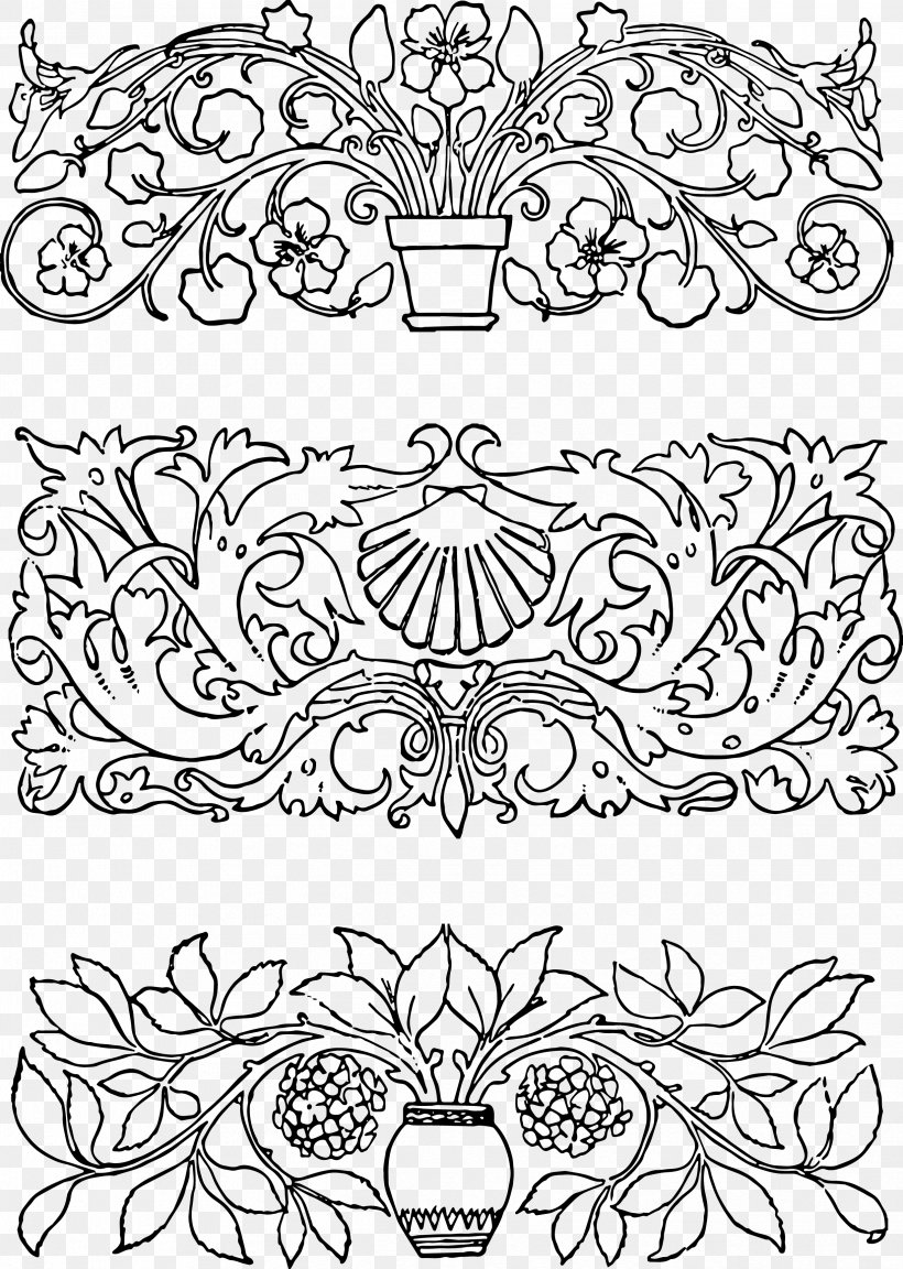 Art Ornament Clip Art, PNG, 2474x3478px, Art, Area, Black, Black And White, Decorative Arts Download Free