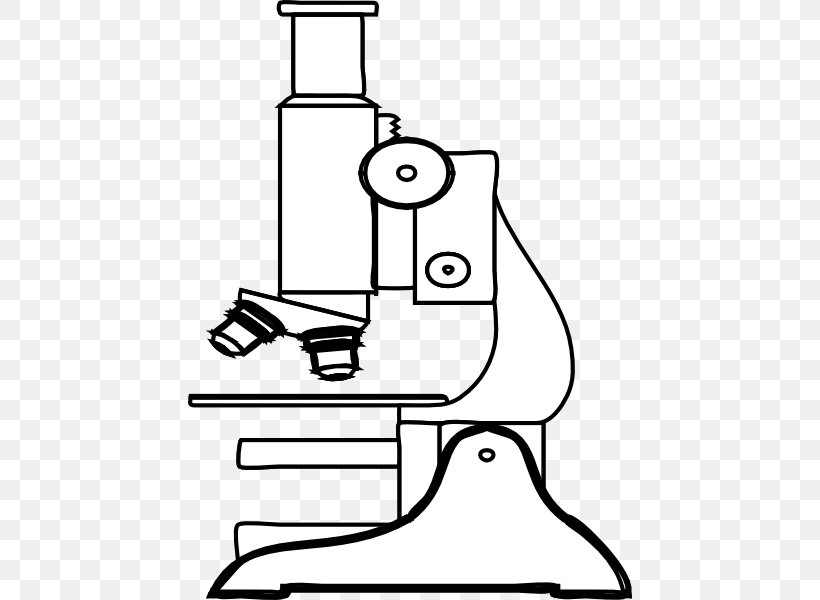 Microscope Clip Art, PNG, 444x600px, Microscope, Area, Art, Black And White, Drawing Download Free