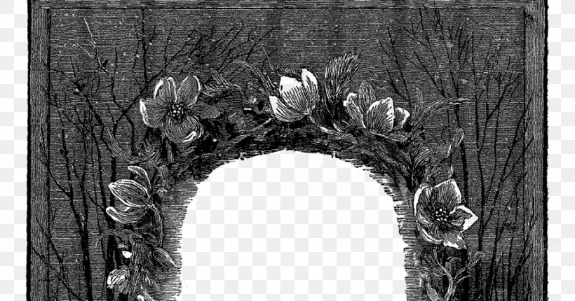 Picture Frames Window Black And White Photography Wall Decal, PNG, 1200x630px, Picture Frames, Arch, Black And White, Branch, Film Frame Download Free