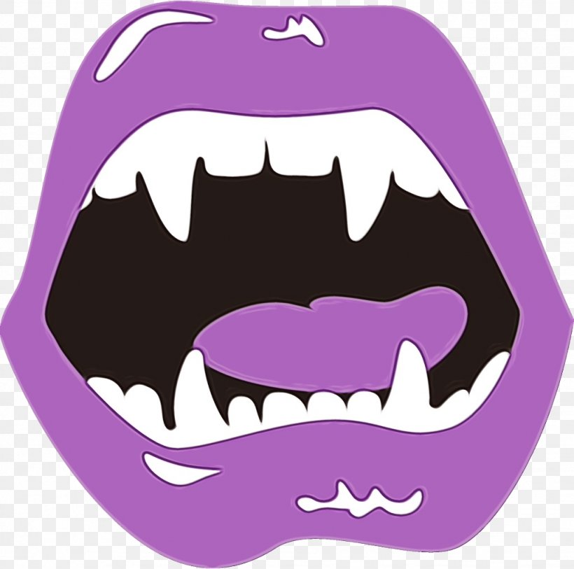 Mouth Lip Purple Tooth Violet, PNG, 1024x1016px, Watercolor, Fang, Jaw, Lip, Mouth Download Free