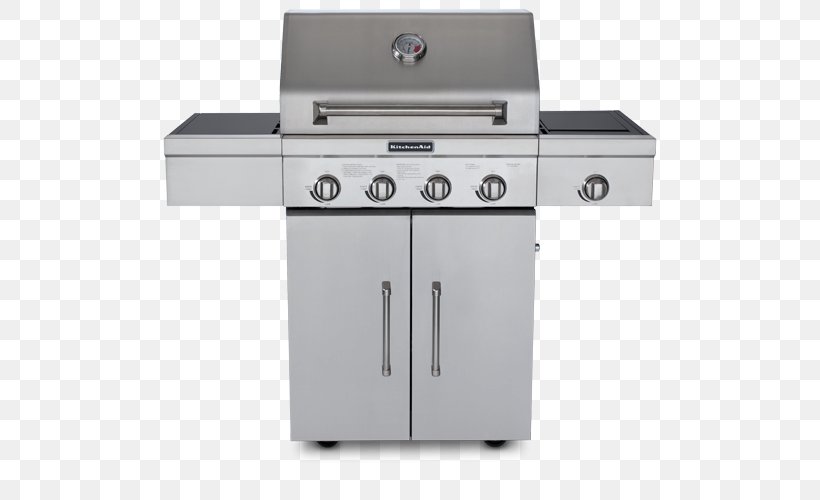 Barbecue KitchenAid 720-0745B Gas Burner Natural Gas, PNG, 521x500px, Barbecue, Brenner, Cooking, Dishwasher, Gas Download Free