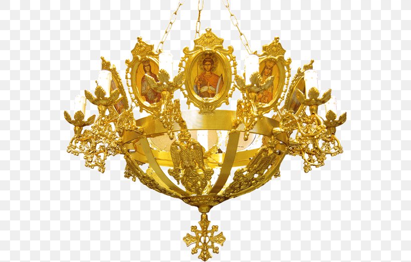 Eastern Orthodox Church Chandelier Light Fixture Orthodox Christianity Russian Orthodox Cross, PNG, 591x523px, Eastern Orthodox Church, Archangel, Blessing Cross, Brass, Candle Download Free