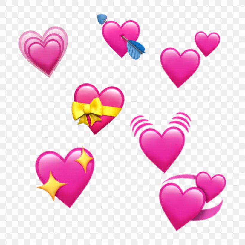 Emoji Heart Image PicsArt Photo Studio IOS, PNG, 1024x1024px, Emoji, Apple, Hashtag, Heart, Internet Meme Download Free
