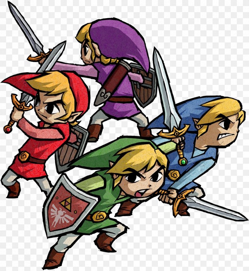 The Legend Of Zelda: Four Swords Adventures The Legend Of Zelda: A Link To The Past And Four Swords GameCube, PNG, 929x1013px, Watercolor, Cartoon, Flower, Frame, Heart Download Free