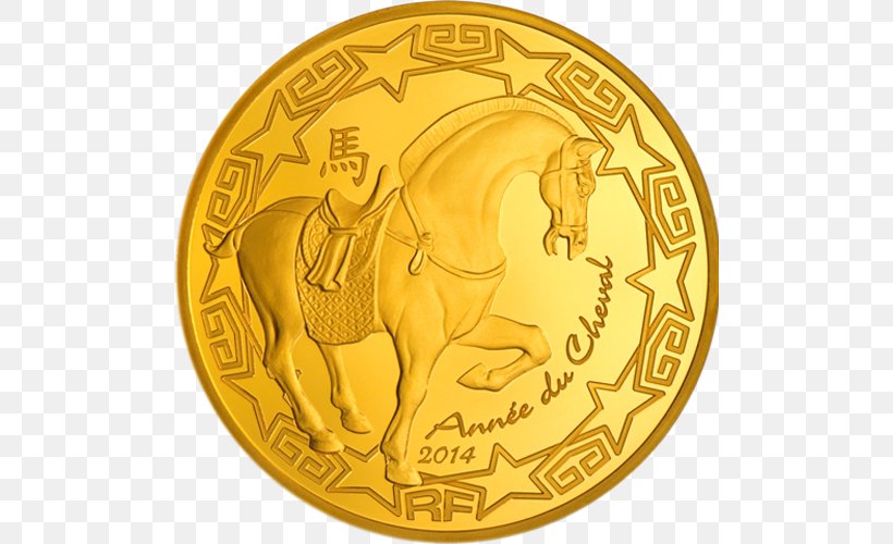 Monnaie De Paris Horse Silver Coin Gold, PNG, 500x500px, Monnaie De Paris, Apmex, Coin, Currency, France Download Free