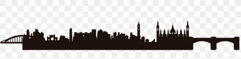 City Skyline Silhouette, PNG, 2560x635px, Drawing, Blackandwhite, City, Cityscape, Horizon Download Free