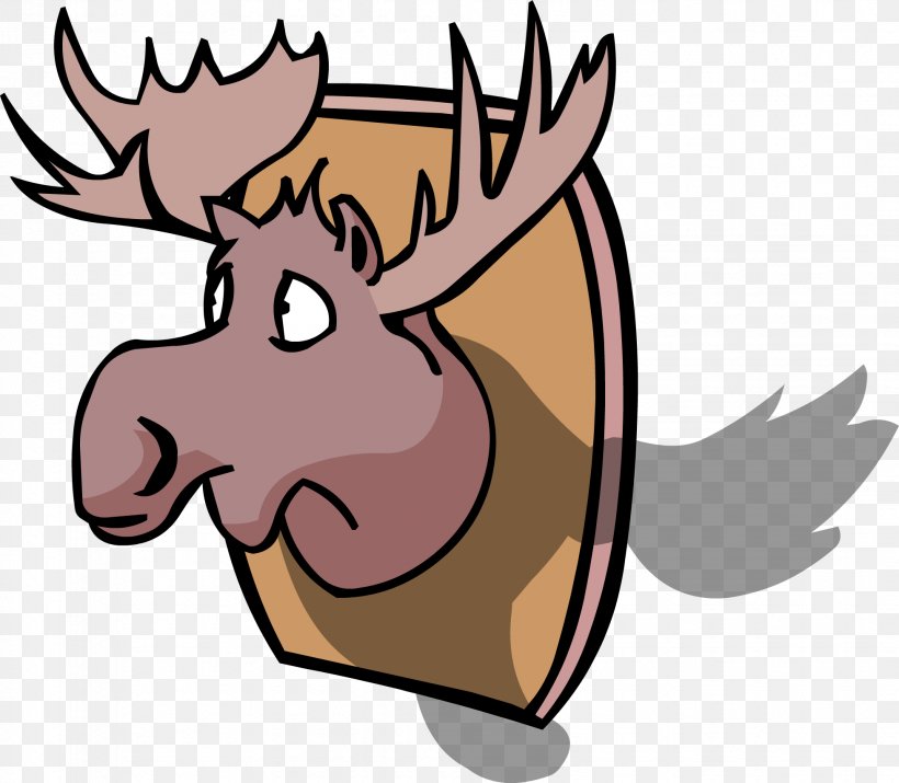 Moose Clip Art Cartoon Deer, PNG, 1955x1705px, Moose, Antler, Cartoon, Deer, Drawing Download Free