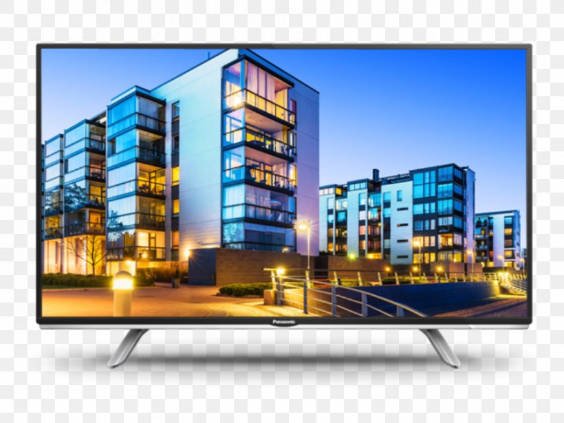 Panasonic LED-backlit LCD Smart TV High-definition Television HD Ready, PNG, 900x675px, Panasonic, Advertising, Building, Commercial Building, Computer Monitor Download Free