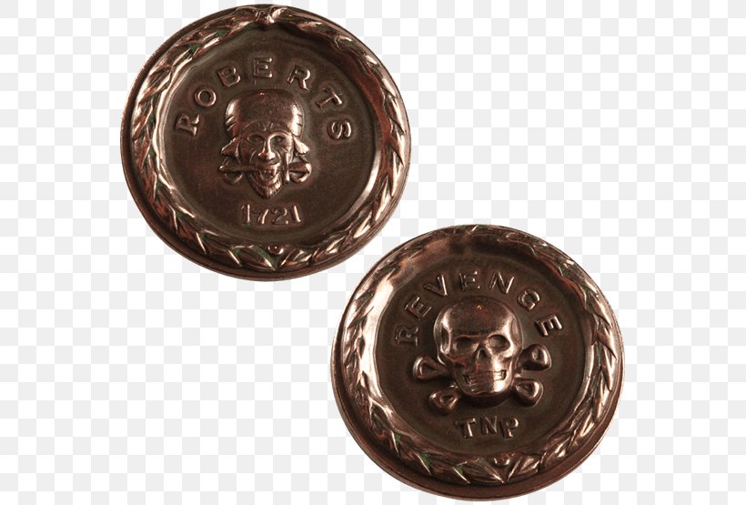 Copper Pirate Coins Piracy Doubloon, PNG, 555x555px, Copper, Bartholomew Roberts, Bronze, Buccaneer, Button Download Free