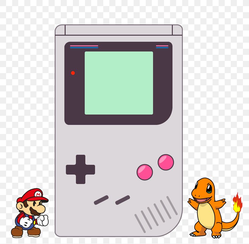 Game Boy Pokémon Red And Blue Video Game T-shirt, PNG, 800x801px, Game Boy, Drawing, Electronic Device, Gadget, Gift Download Free