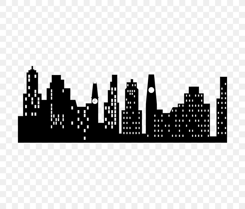 Silhouette New York City Skyline Clip Art, PNG, 700x700px, Silhouette, Abstract City, Black, Black And White, Brand Download Free
