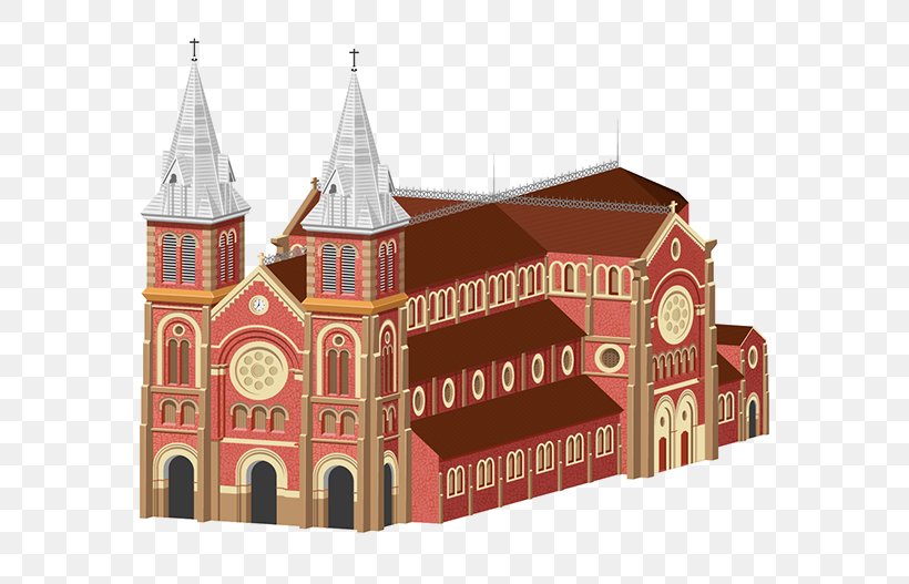 Notre Dame Cathedral Of Saigon Basilica Medieval Architecture Drawing, PNG, 600x527px, Cathedral, Arcade, Architecture, Art, Basilica Download Free