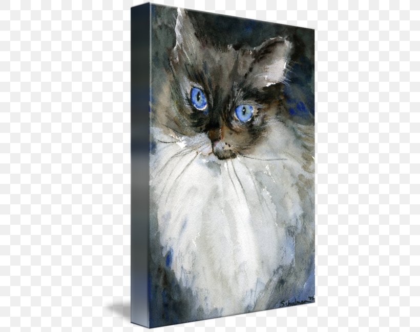 Ragdoll Whiskers Kitten Domestic Short-haired Cat Siamese Cat, PNG, 420x650px, Ragdoll, Animal, Art, Canvas, Carnivoran Download Free