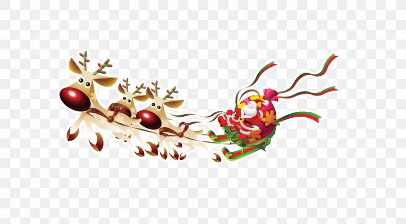 Santa Claus Reindeer Christmas, PNG, 1007x557px, Santa Claus, Art, Christmas, Christmas And Holiday Season, Christmas Card Download Free