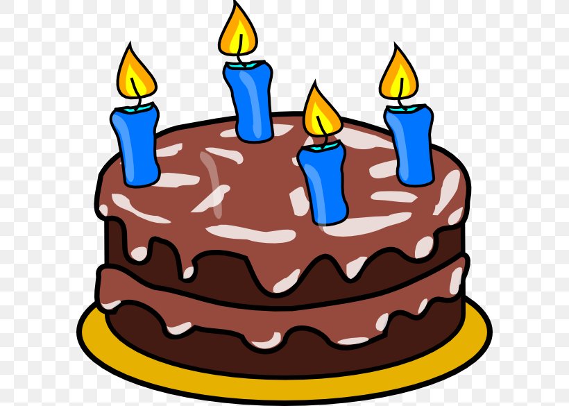 Birthday Cake Chocolate Cake Cupcake Frosting & Icing Clip Art, PNG, 600x585px, Birthday Cake, Artwork, Baked Goods, Birthday, Cake Download Free