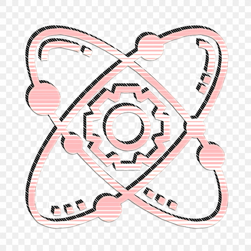 Gear Icon STEM Icon Atom Icon, PNG, 1246x1246px, Gear Icon, Atom Icon, Line Art, Pink, Stem Icon Download Free