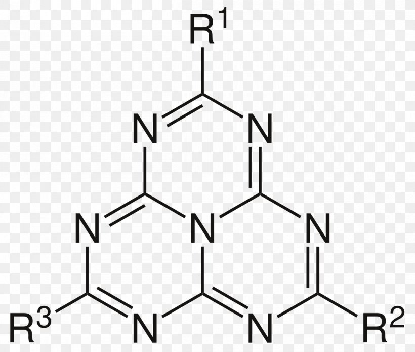 Heptazine Chemistry Triazine Molecule Chemical Compound, PNG, 1200x1018px, Chemistry, Adenosine Receptor, Area, Benzylamine, Black And White Download Free
