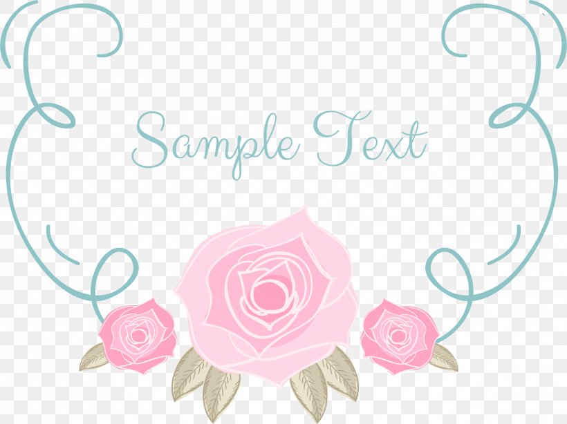 Romantic Pink Hand Painted Roses Text Box, PNG, 2544x1907px, Text Box, Beauty, Brand, Clip Art, Concepteur Download Free