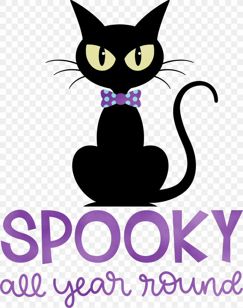 Cat Kitten Whiskers Domestic Short-haired Cat Black Cat / M, PNG, 2361x2999px, Spooky, Cartoon, Cat, Domestic Shorthaired Cat, Halloween Download Free