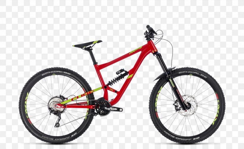 Mountain Bike Bicycle Frames Downhill Mountain Biking Cube Bikes, PNG, 2500x1525px, 275 Mountain Bike, 2017, Mountain Bike, Automotive Tire, Bicycle Download Free