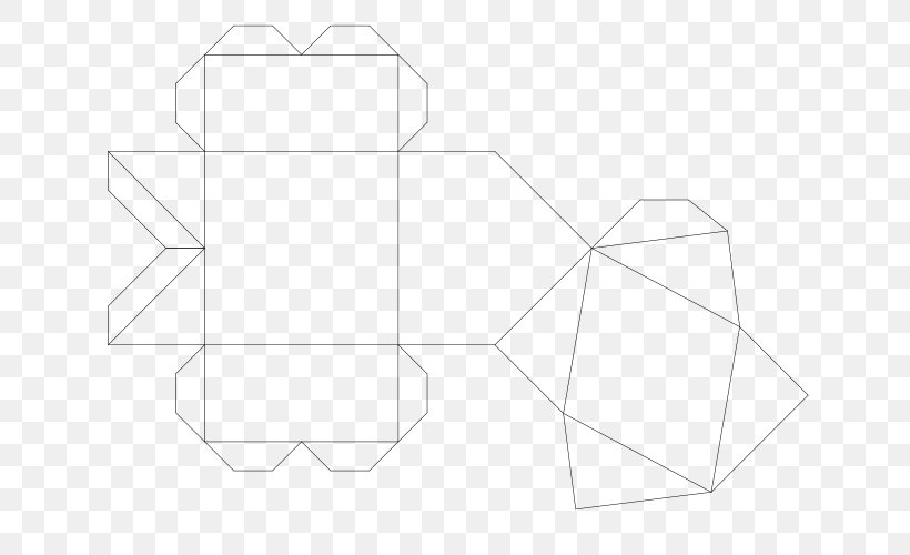 Paper K-dron Solid Geometry Net Polyhedron, PNG, 700x500px, Paper, Area, Black, Black And White, Diagram Download Free