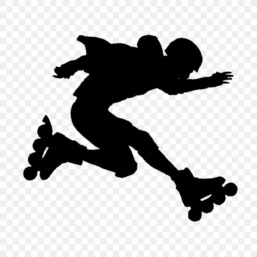 Silhouette In-Line Skates Roller Skating Roller Skates Rollerblade, PNG, 1200x1200px, Silhouette, Aggressive Inline Skating, Black, Black And White, Footwear Download Free