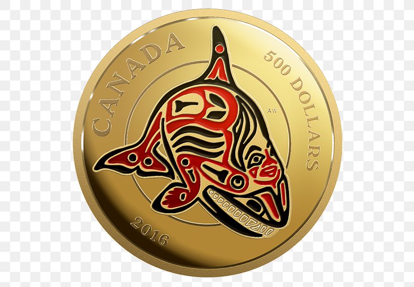 Silver Coin Haida People Silver Coin Gold, PNG, 570x570px, Coin, Canadian Gold Maple Leaf, Cetacea, First Nations, Gold Download Free