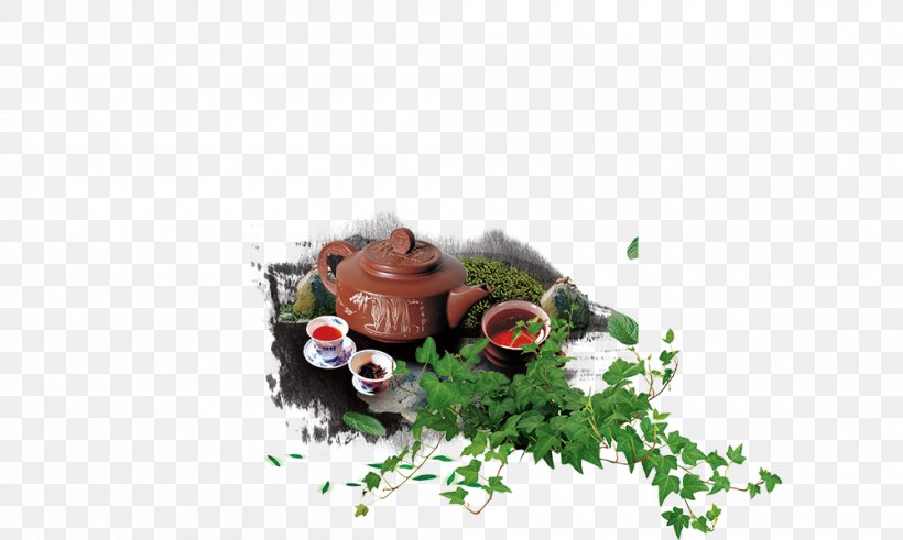 Longjing Tea Teapot, PNG, 1000x600px, Tea, Flower, Flowerpot, Grass, Ink Wash Painting Download Free