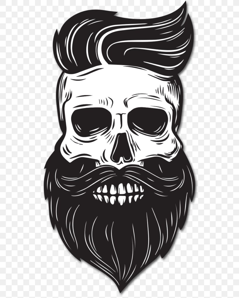 Beard Drawing Skull, PNG, 597x1024px, Beard, Art, Black And White, Bone, Drawing Download Free