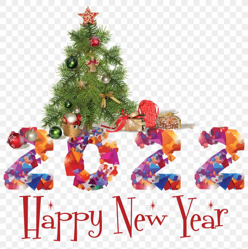 Happy New Year 2022 2022 New Year 2022, PNG, 2981x3000px, Christmas Tree, Bauble, Christmas Day, Christmas Ornament M, Conifers Download Free