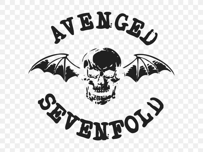 Avenged Sevenfold Logo Disturbed Black And White Stencil, PNG, 1600x1200px, Avenged Sevenfold, Black And White, Bone, Brand, Chord Download Free