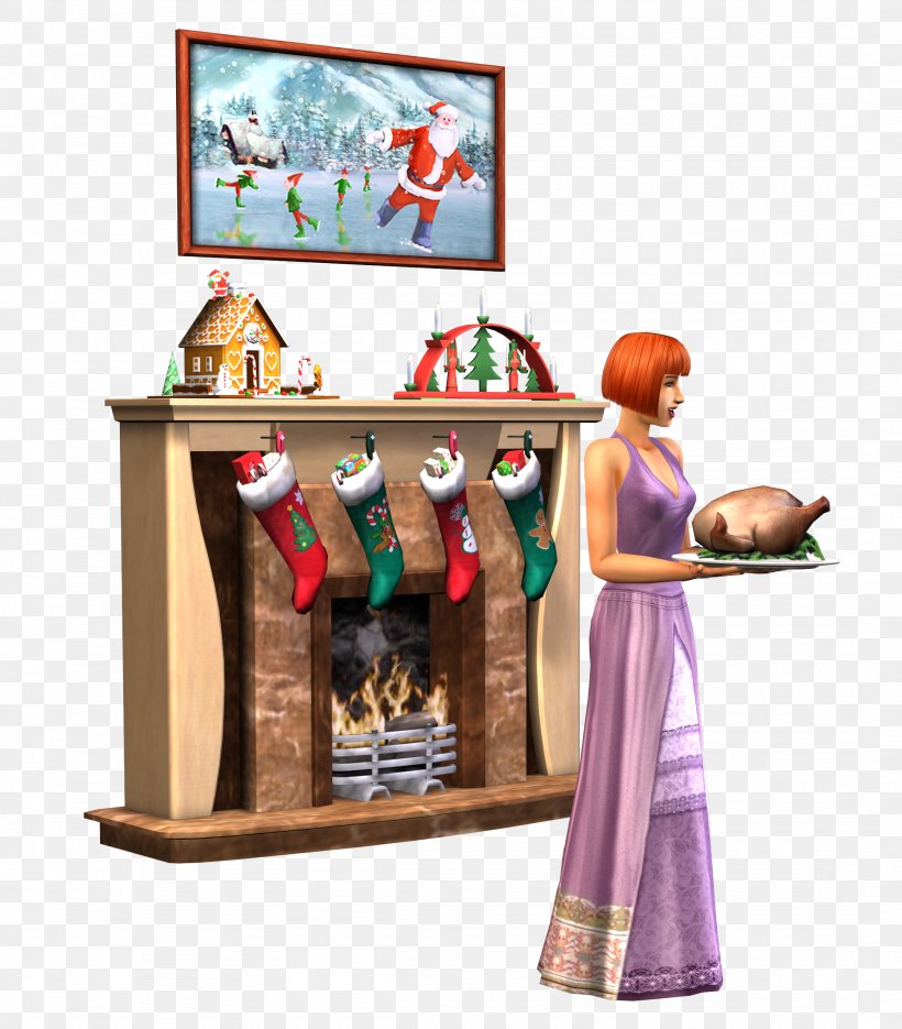 The Sims 2: Happy Holiday Stuff The Sims 4 The Sims 2: Holiday Edition Christmas, PNG, 2152x2456px, Sims 4, Christmas, Figurine, Holiday, Login Download Free