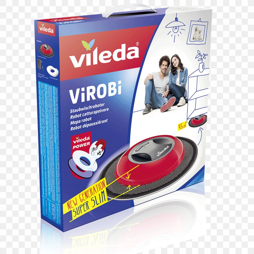 Vileda 136135 Virobi Hardware/Electronic Mop Robotic Vacuum Cleaner Vileda Virobi, PNG, 1000x1000px, Vileda, Broom, Cleaner, Cleaning, Floor Download Free