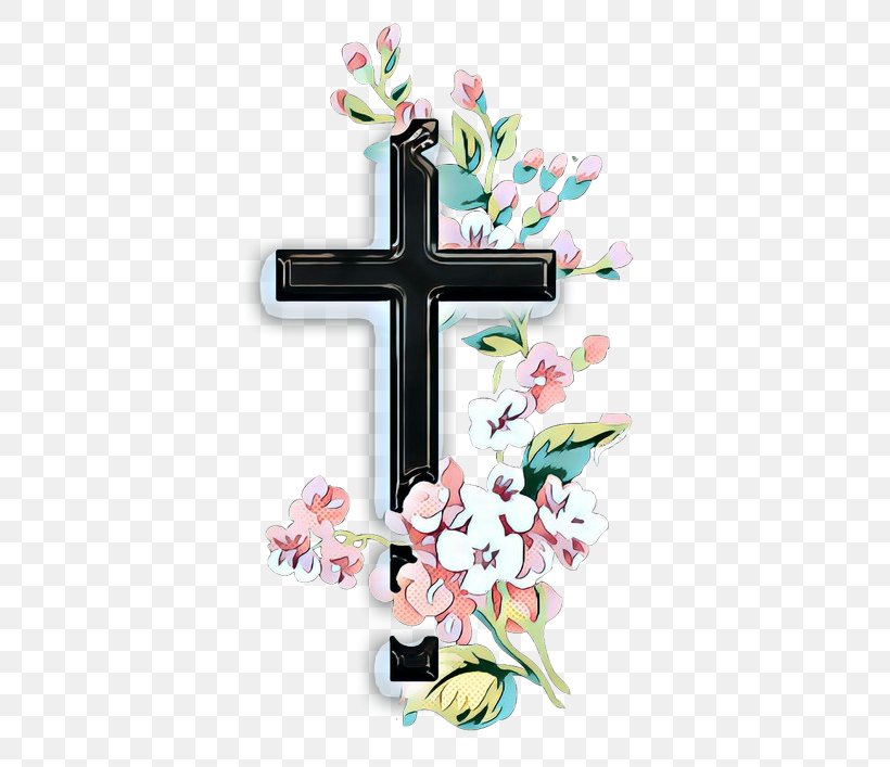 M a cross. Flower Cross PNG.