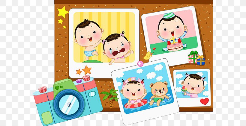 Cartoon Photographic Film Illustration, PNG, 600x421px, Cartoon, Area, Birth, Birthday, Camera Download Free
