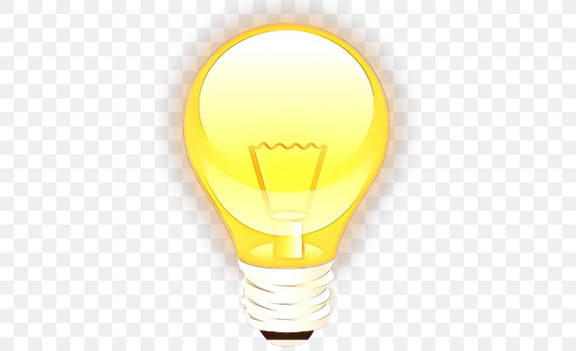 Light Bulb, PNG, 500x500px, Yellow, Compact Fluorescent Lamp, Incandescent Light Bulb, Light, Light Bulb Download Free