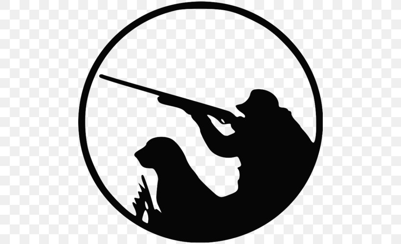 Waterfowl Hunting Silhouette Hunting Dog Clip Art, PNG, 500x500px, Hunting, Artwork, Black, Black And White, Deer Download Free