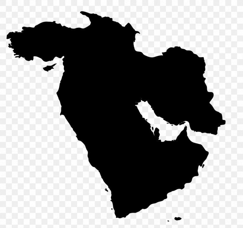 Middle East Persian Gulf Vector Map, PNG, 1196x1125px, Middle East, Black, Black And White, Country, Map Download Free