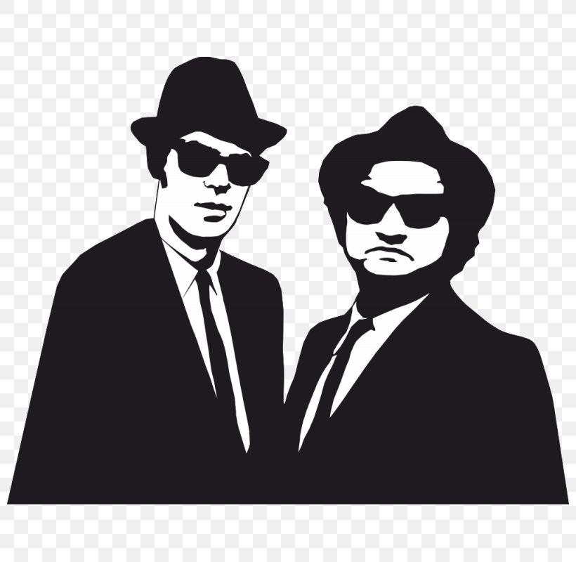 John Belushi The Blues Brothers Stencil Silhouette Graphics, PNG, 800x800px, John Belushi, Art, Black And White, Blues, Blues Brothers Download Free