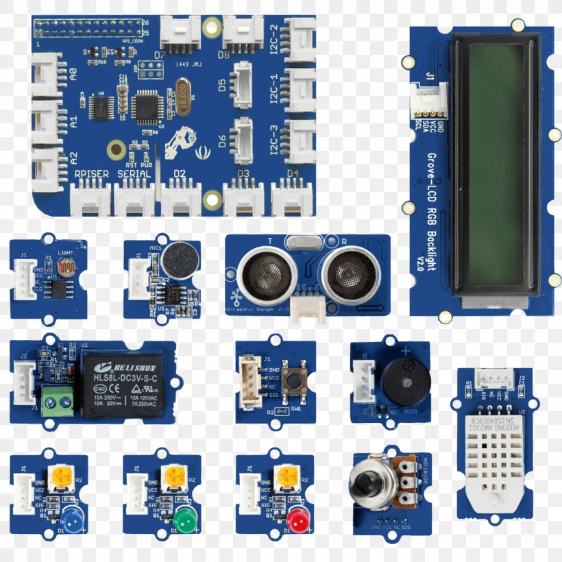 Microcontroller Electronics Seeed Studio Hardware Programmer, PNG, 1200x1200px, Microcontroller, Capacitor, Circuit Component, Communication, Computer Hardware Download Free