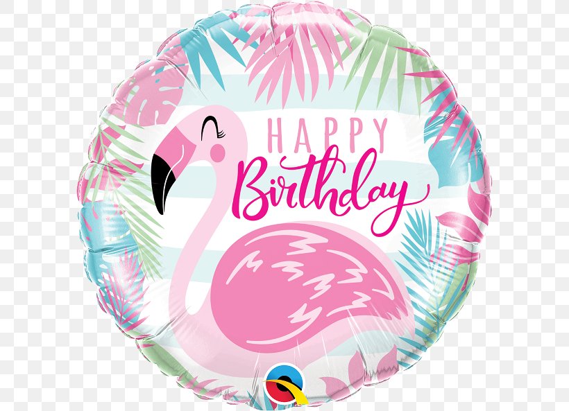 Balloon Happy Birthday To You Party Flamingo, PNG, 600x593px, Balloon, Bachelorette Party, Birthday, Bopet, Confetti Download Free