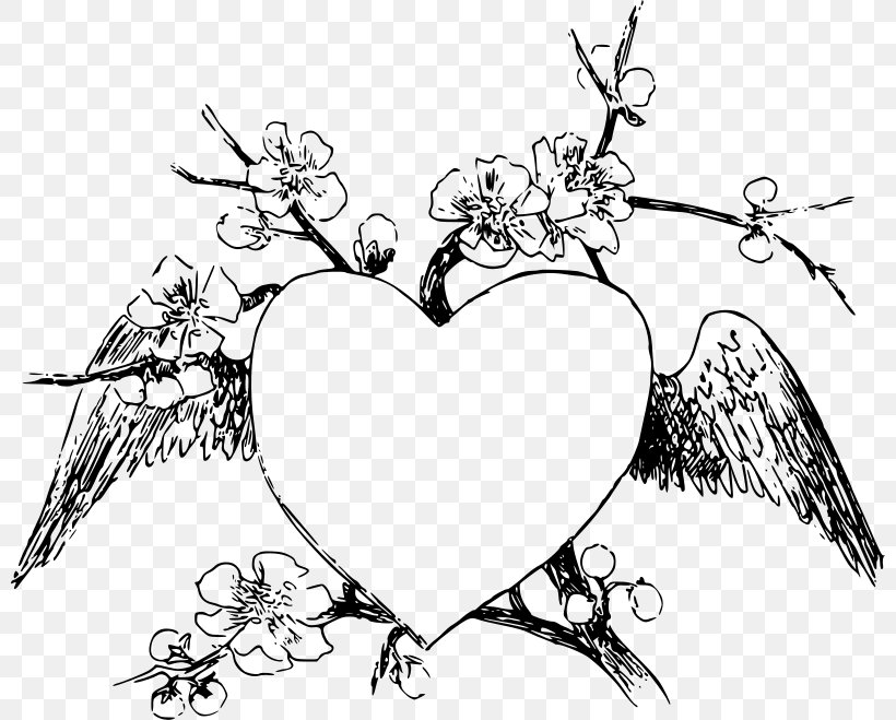 Line Art Drawing Clip Art, PNG, 800x659px, Watercolor, Cartoon, Flower, Frame, Heart Download Free