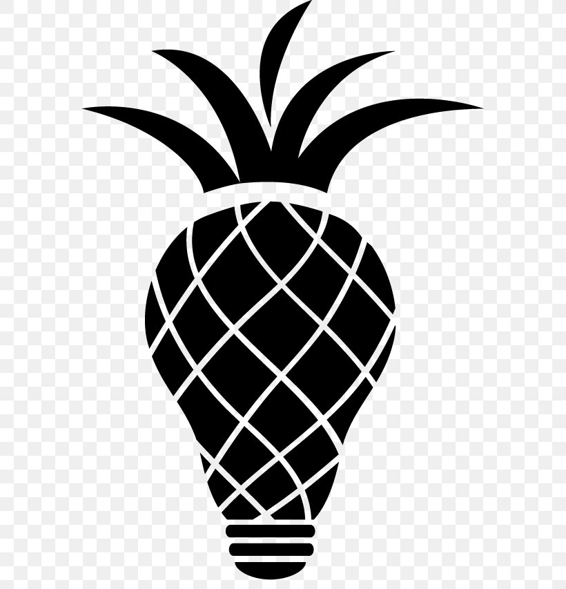 The Pineapple Agency Logo Food Brand, PNG, 582x853px, Pineapple, Black And White, Brand, Engagement Marketing, Flowering Plant Download Free