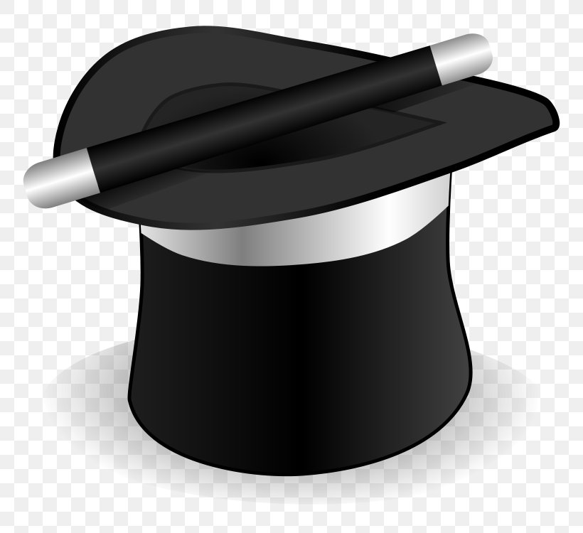 Wand Magic Hat Clip Art, PNG, 800x750px, Wand, Black And White, Drawing, Free Content, Hat Download Free