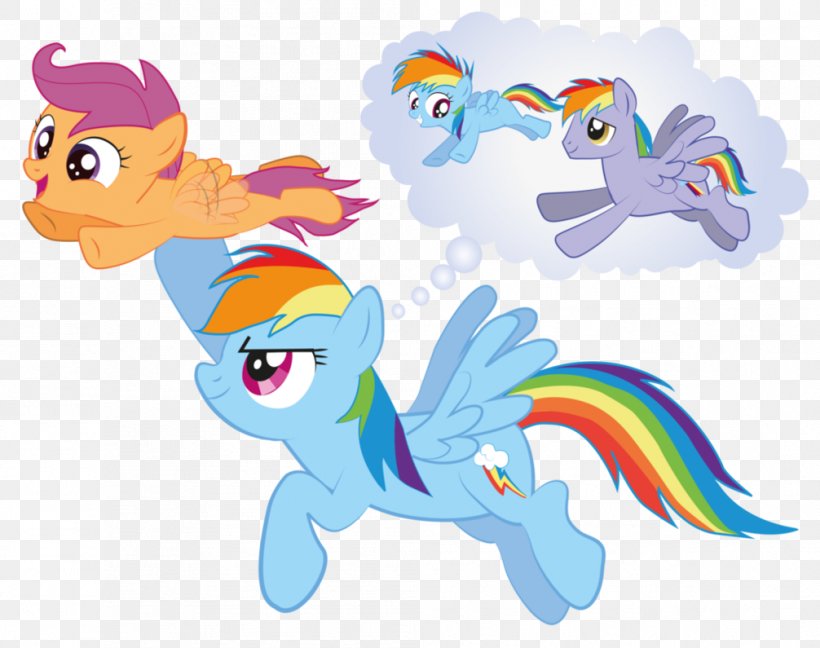 Rainbow Dash Scootaloo Pony Applejack Art, PNG, 1006x795px, Rainbow Dash, Animal Figure, Applejack, Art, Cartoon Download Free