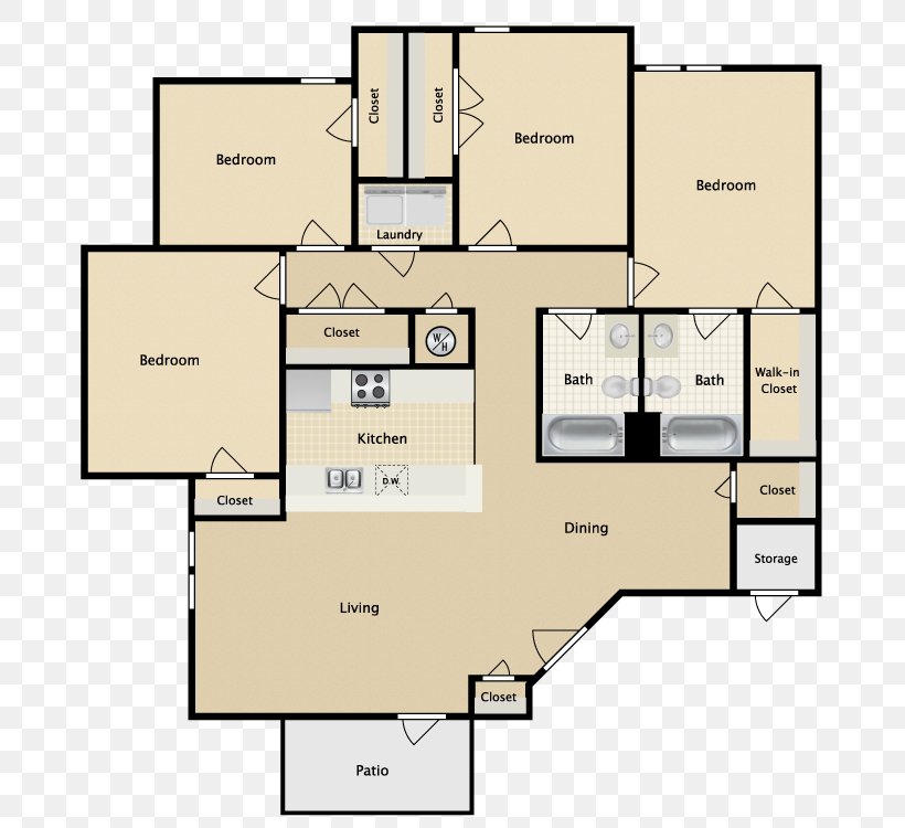 Willow Park Apartments West Willow Street House Floor Plan, PNG, 750x750px, Apartment, Abbeville, Apartment Ratings, Area, Bedroom Download Free