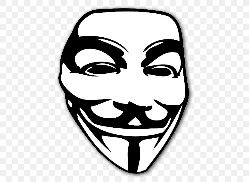 Guy Fawkes Mask Sticker V For Vendetta Clip Art, PNG, 489x600px, Guy Fawkes Mask, Anonymous, Artwork, Black And White, Decal Download Free