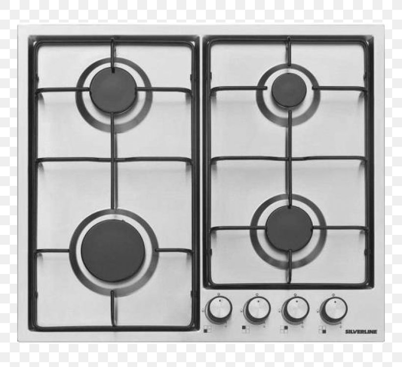 Stainless Steel Ankastre Cast Iron Silverline, PNG, 750x750px, Stainless Steel, Ankastre, Cast Iron, Cooktop, Fornello Download Free