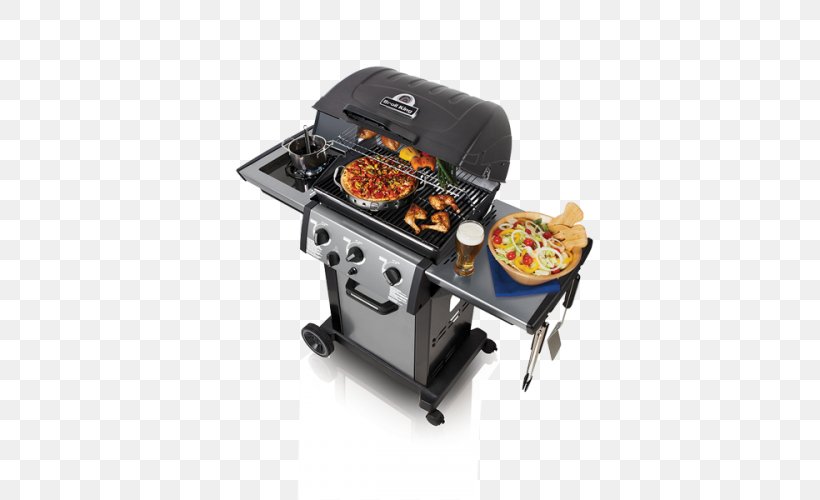 Barbecue Grilling Broil King Baron 590 Natural Gas Steel, PNG, 500x500px, Barbecue, Barbecue Grill, Broil King Baron 590, Contact Grill, Cooking Download Free