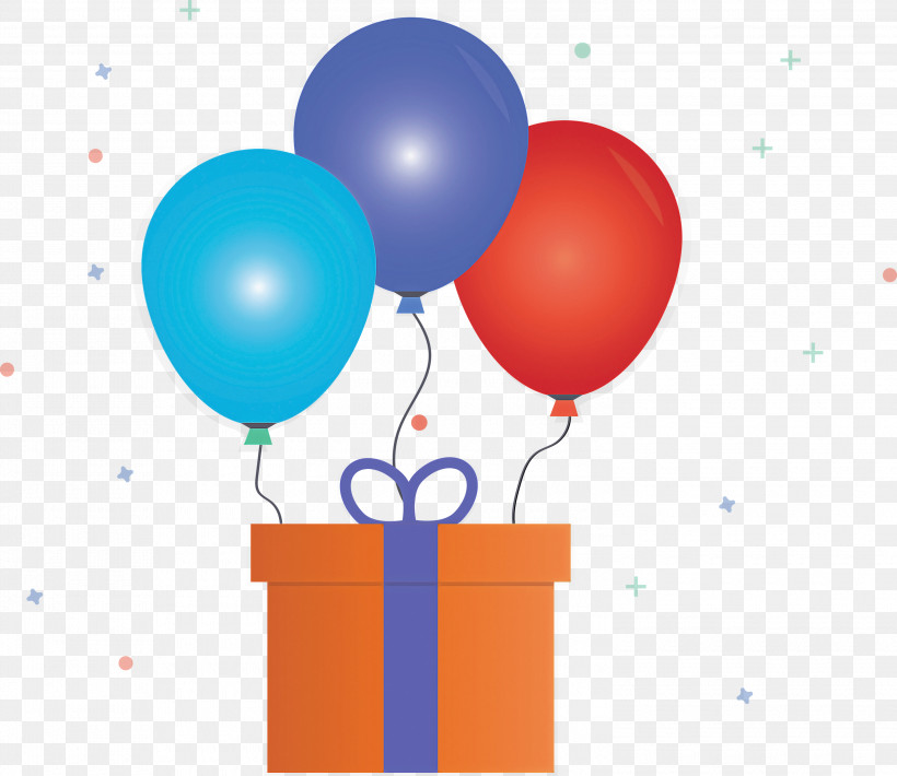 Birthday Present Gift, PNG, 3000x2600px, Birthday, Balloon, Gift, Hot Air Balloon, Party Download Free